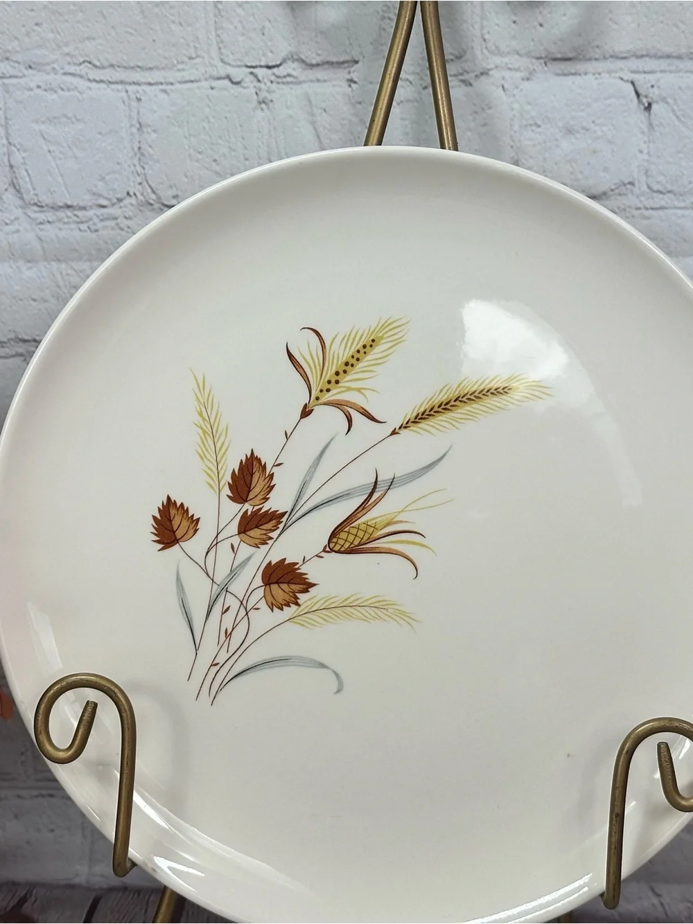 Vtg Autumn Harvest by Taylor, Smith & Taylor (TS&T) Dinner Plate wheat farmhouse